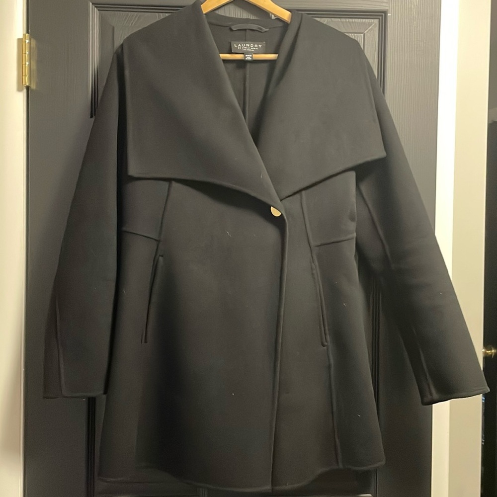 Laundry Black Wrap Coat